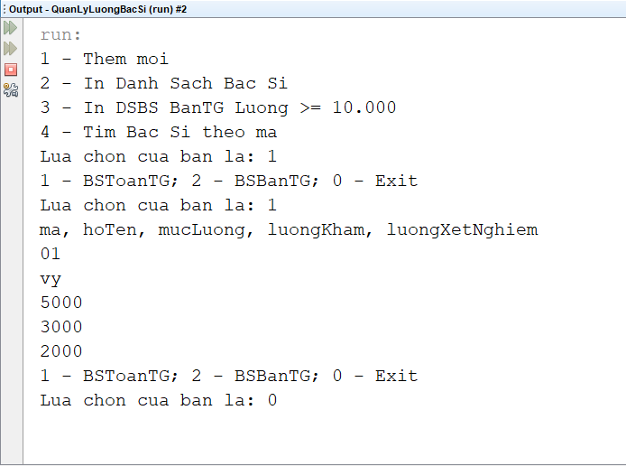 Java Quản Lý Lương Bác Sĩ,Code Quản Lý Lương Bác Sĩ,Source Quản Lý Lương Bác Sĩ,Quản Lý Lương Bác Sĩ